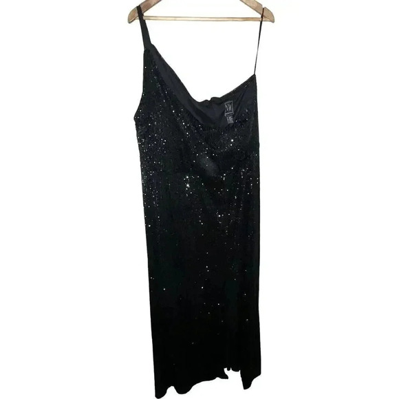 NW Nightway Dresses & Skirts - Night Way Black Sequin Sleeveless Party Dress